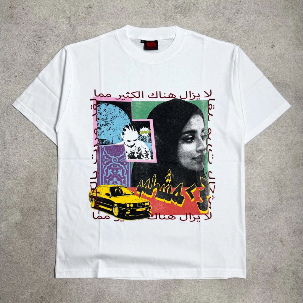 Mens Distro Vintage Bootleg Arabic Graphic Oversize Cotton Combed 24s เสื้อยืดความงาม Streetwear สีข