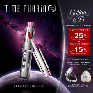 RACE IN SHINE-TIME PHORIA SPECTRA ULTRA STAY-COLOR LIP GLAZET-Waterproof Transferproof Foodproof Tahan Lama 24 Jam Dengan Warna Intense Lipgloss Lipstick LipTint Lip Cream Ringan Long-Lasting Non-sticky Makeup TimePhoria Official Store