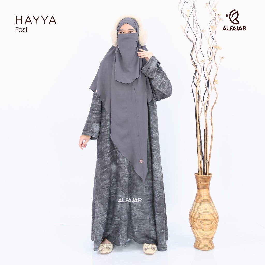Alfajar - Abaya Gamis HAYA วัสดุโลฟเฟอร์เดนิมเรียบง่าย / อัมราห์ Abaya / Eid Abaya