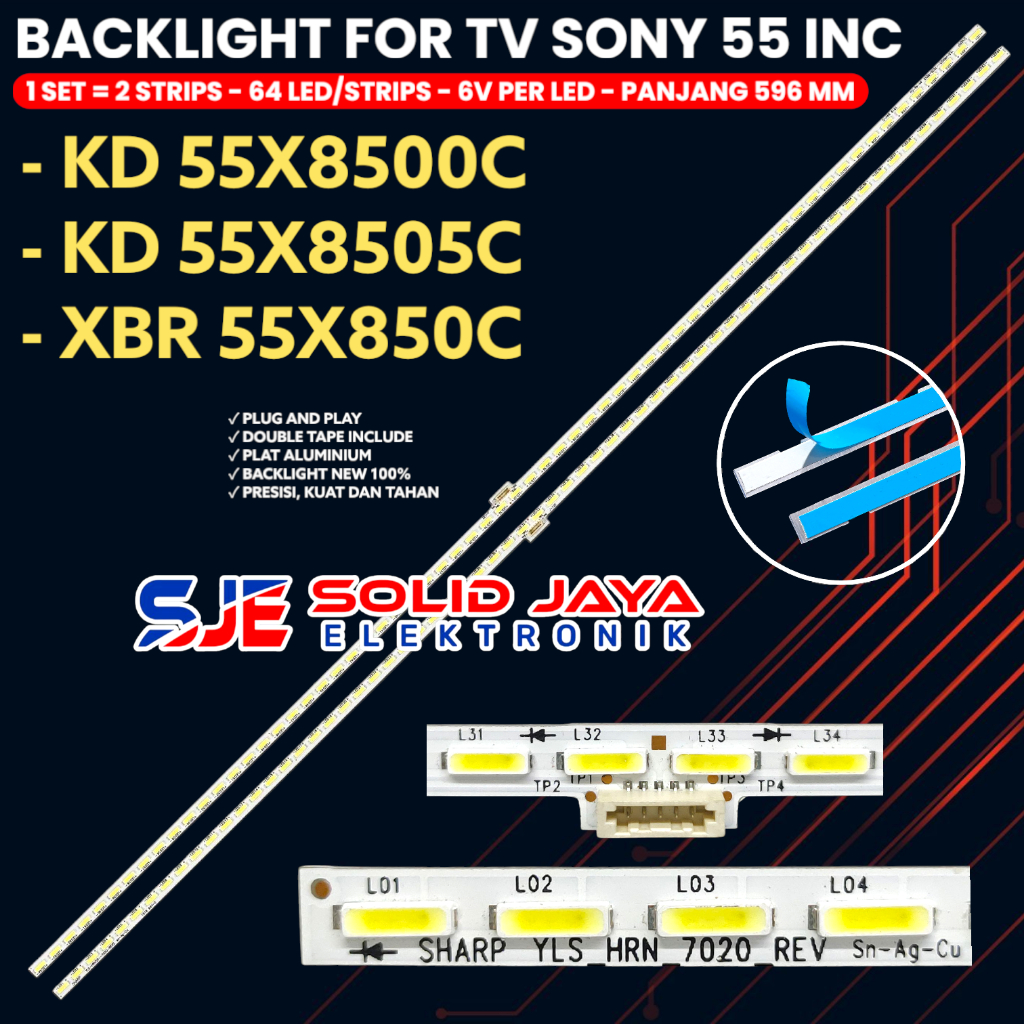 SONY 55 INCH TV BACKLIGHT KD-55X8500C KD-55X8505C XBR-55X850C BL 64K YLS_HRN55_7020_REV2 V1.5