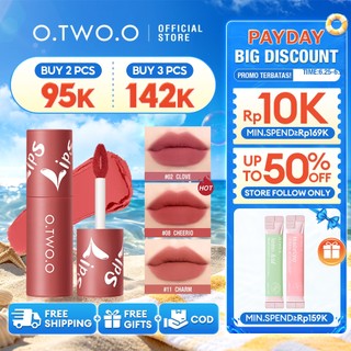 O.TWO.O Velvet Matte Lip Cream Lip & Cheek Mud Lip Clay High Pigmented Long Lasting Lipstick Makeup