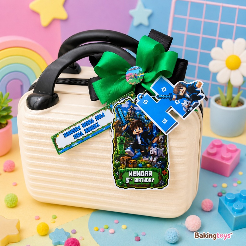 3 in 1 Mine Craft Type 2 การ์ดขอบคุณวันเกิด / การ์ดขอบคุณวันเกิด / การ์ดแท็กของที่ระลึก / ขัดขวาง