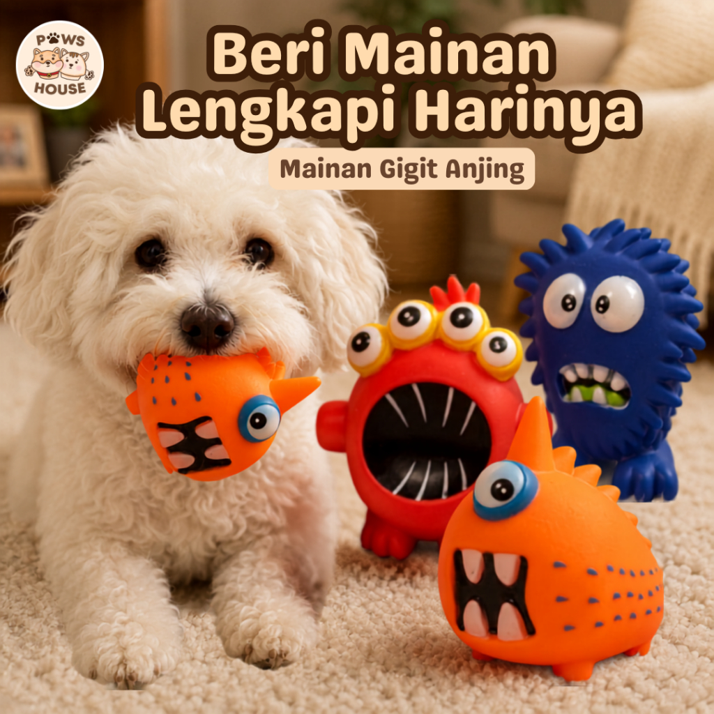 PAWS HOUSE Dog Squeaky Chew Toy