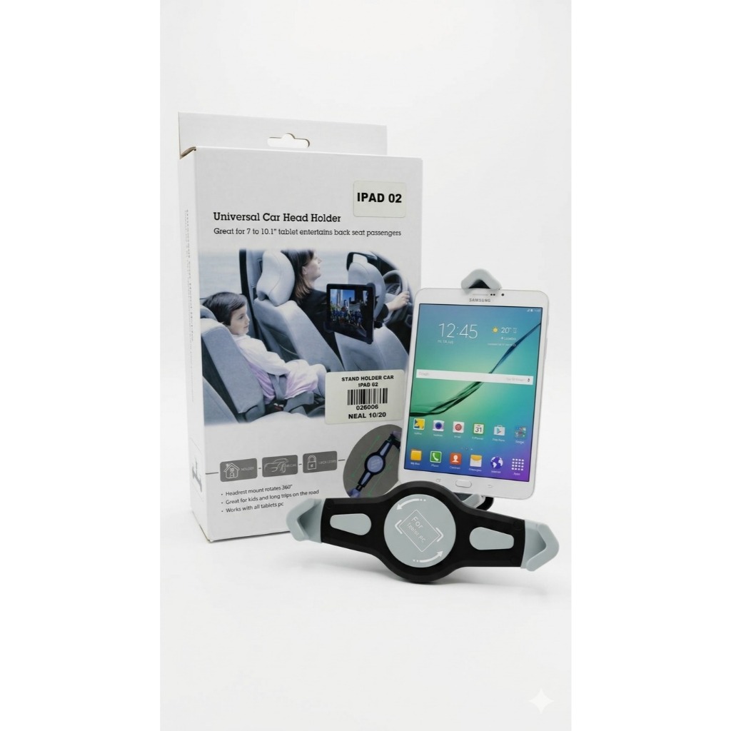 Stand Holder Car iPad 02 ที่วางแท็บเล็ตในรถยนต์ ที่วางแท็บเล็ต 7 ถึง 11 นิ้ว ที่วางแท็บเล็ตแบบหมุนได