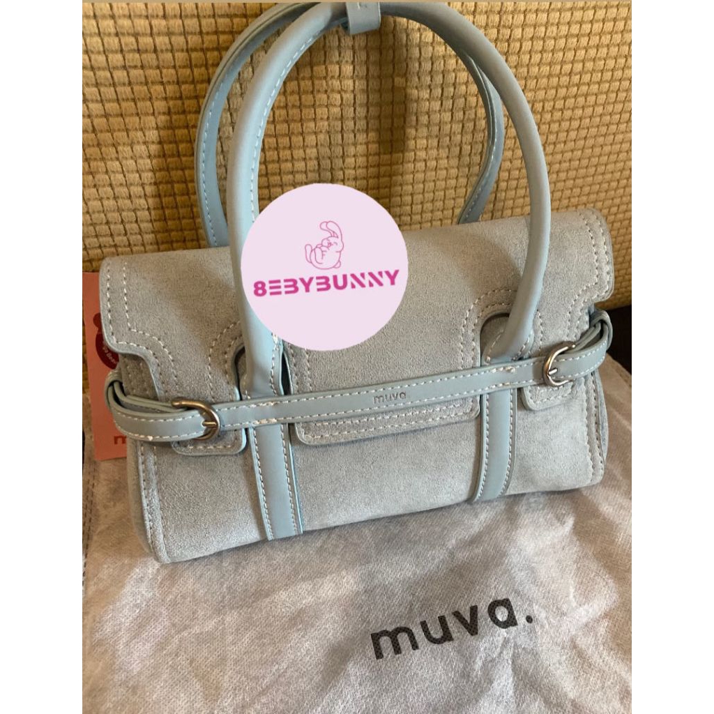 กระเป๋า MUVA | กระเป๋า Muva Suede Wrap | Muva Pastel สีฟ้า สีม่วง
