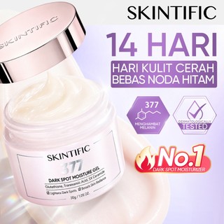 SKINTIFIC - 377 Dark Spot Moisturizer Gel 30g - Krim Wajah Untuk Semua Jenis Kulit/Kulit Kusam/Berjerawat - Penyamar Noda Hitam/Flek Hitam/Bekas Jerawat & Brightening dengan Tranexamic Acid - Day & Night Facial Moisturizer Skincare BPOM Official Store