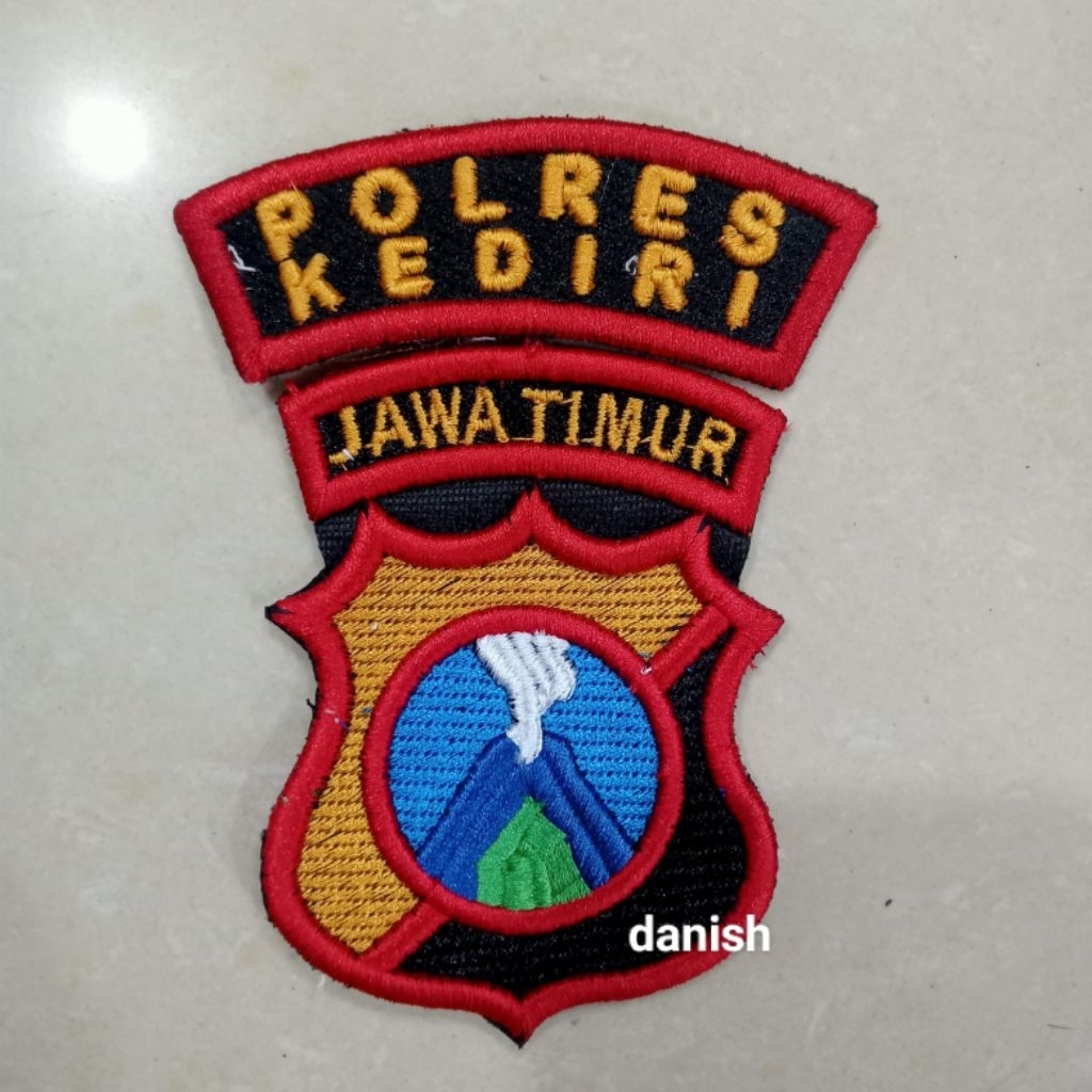 EMBROIDERED BET โลโก้ SYMBOL SYMBOL OF EAST JAVA REGIONAL POLICE DEPARTMENTS