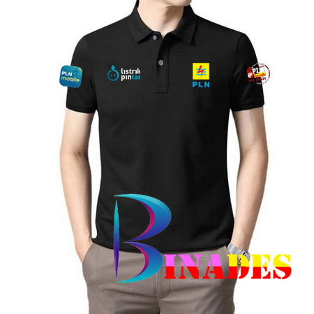 ขายเสื้อยืดคอปกโปโล, เสื้อยืดคอปก SMART ELECTRICITY, โลโก้ PLN No Suap - PLN MOBILE เสื้อยืด, การพิม