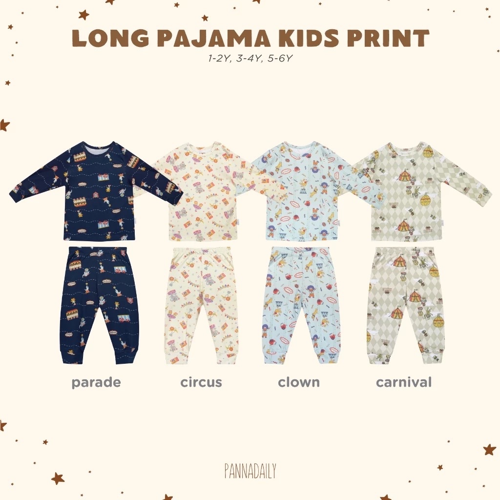 BOHOPNA - PANNADAILY - LONG PAJAMA KIDS PRINT - CHILDRENS SLEEPWEAR - CHILDRENS PAJAMA