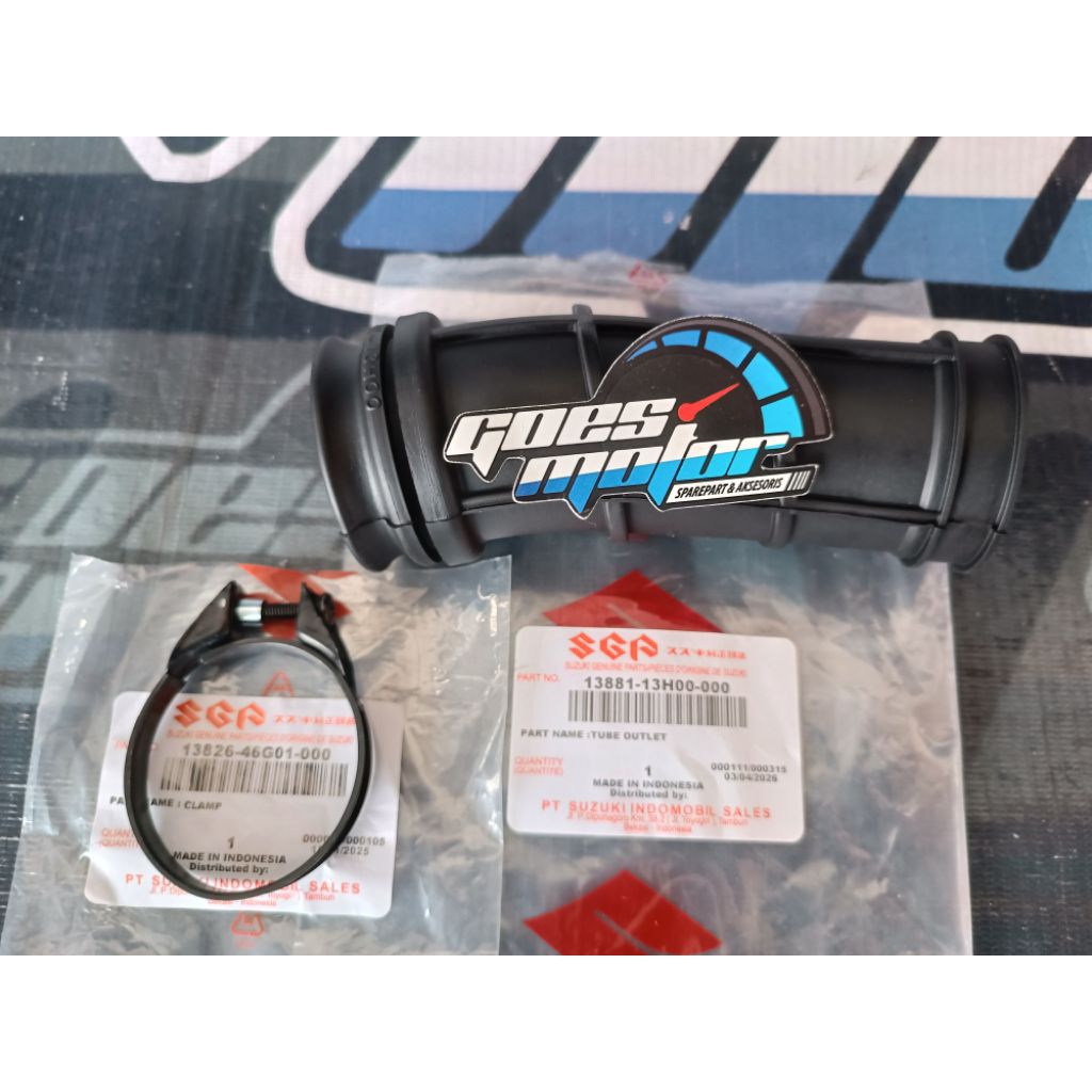 ยาง JOINT OUTLET + CLAMP SKYWAVE/ HAYATE CODE 13826-46G01 & 13881-13H00 ORIGINAL SGP