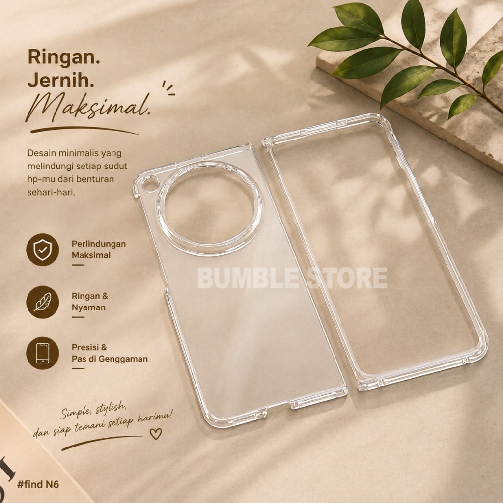 Hardcase Clear bening Case Oppo Find N6 Oppo Find N5 พับ Oppo Find N3 พับ Oppo N3 Flip Oppo N3