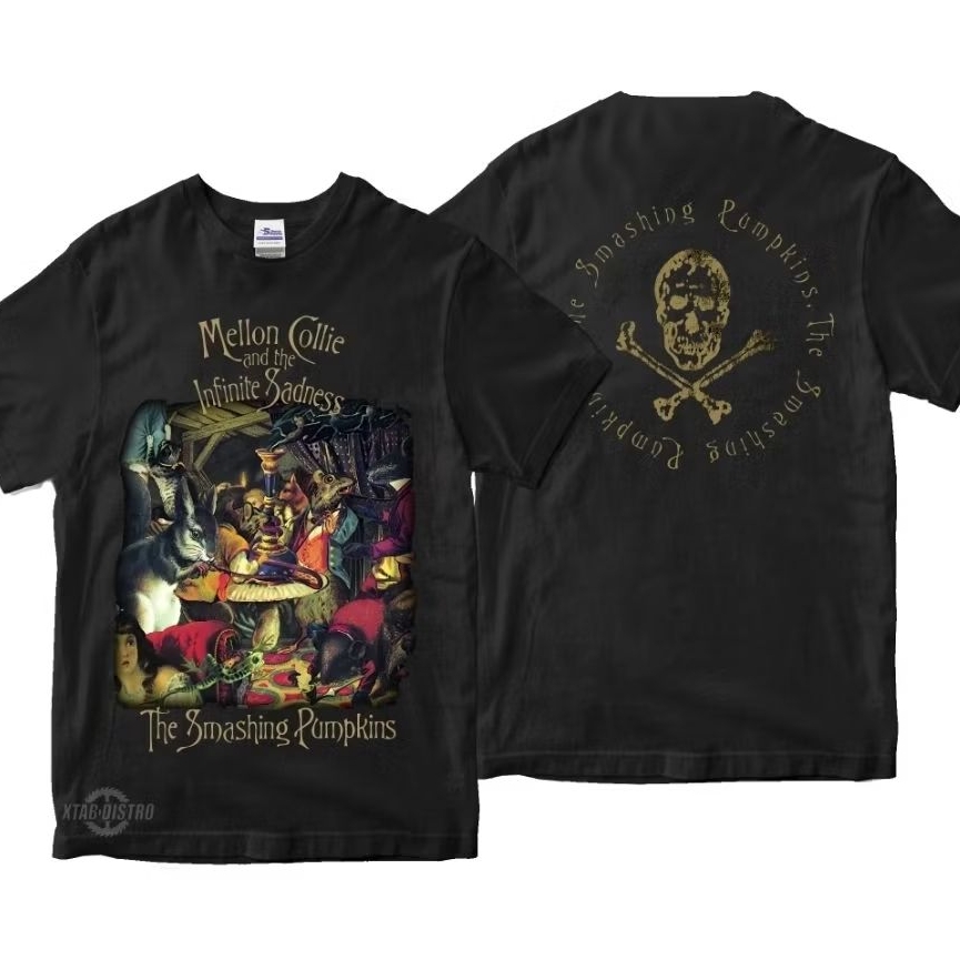 เสื้อยืด THE SMASHING PUMPKINS - VOL3 mellon colley and the infinites sadness tshirt band rock brit pop ในตัว plastisol xtab distro