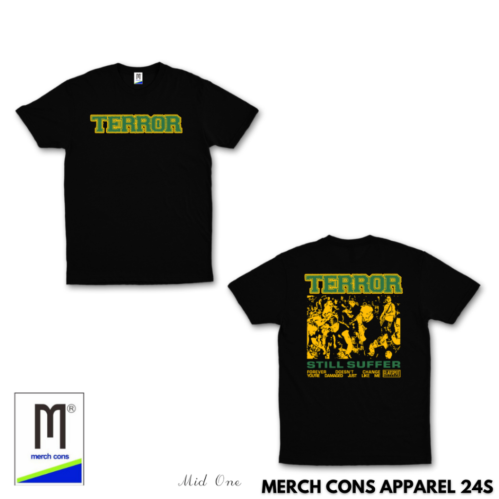 เสื้อยืด TERROR BAND TAG MERCHCONS APPAREL BASIC 24S OUTER SIZE / H149 & N150