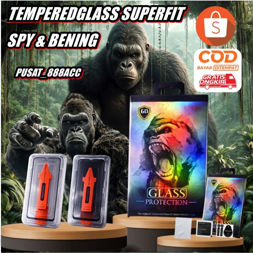 <GORILA>กระจกนิรภัย SUPERFIT SPY PRIVACY AND CLEAR {REALME I} 2.2 PRO,3,3i,3 PRO,5.5i,5 PRO,5S,6,6i,