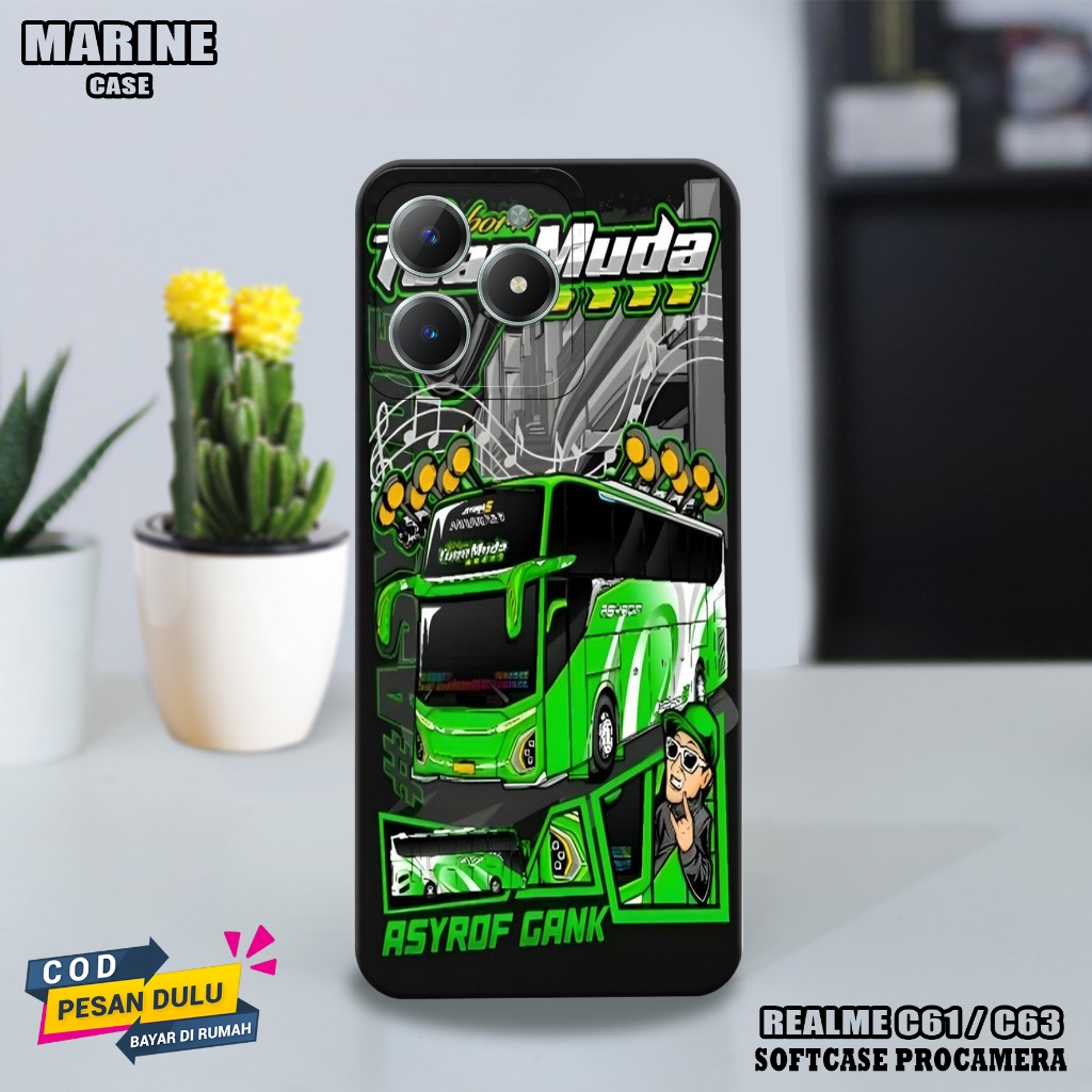 เคส Realme C61 / C63 ( telolet bus) Realme C61 / C63 hp - ปลอก hp - เคส hp - เคสล่าสุด - เคส softcas