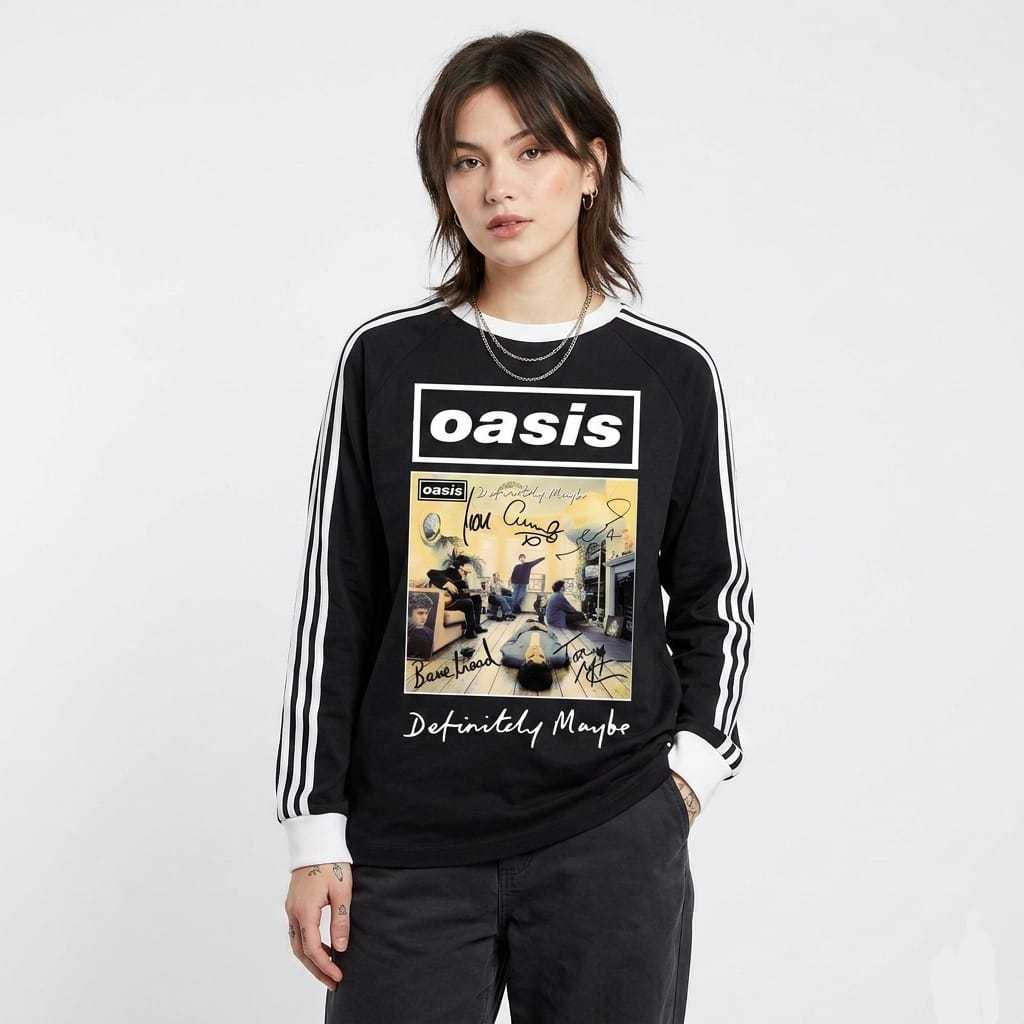 Nebula Tshirt Oasis MaybeLongsleeve Vintage Black Strip เสื้อยืดแขนยาว
