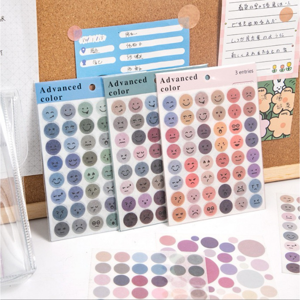 EMOJI STICKER DOT CONTAINS 3 แผ่น