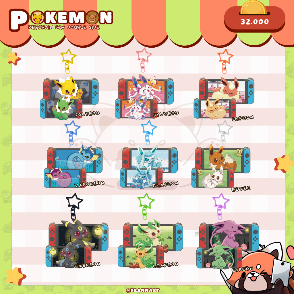 Imredpanda pokemon eevee evolution เงา 2 ด้าน