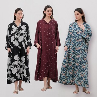 RUNALABEL - Milana Dress Midi Busui Bumil Rayon Premiun Size Jumbo