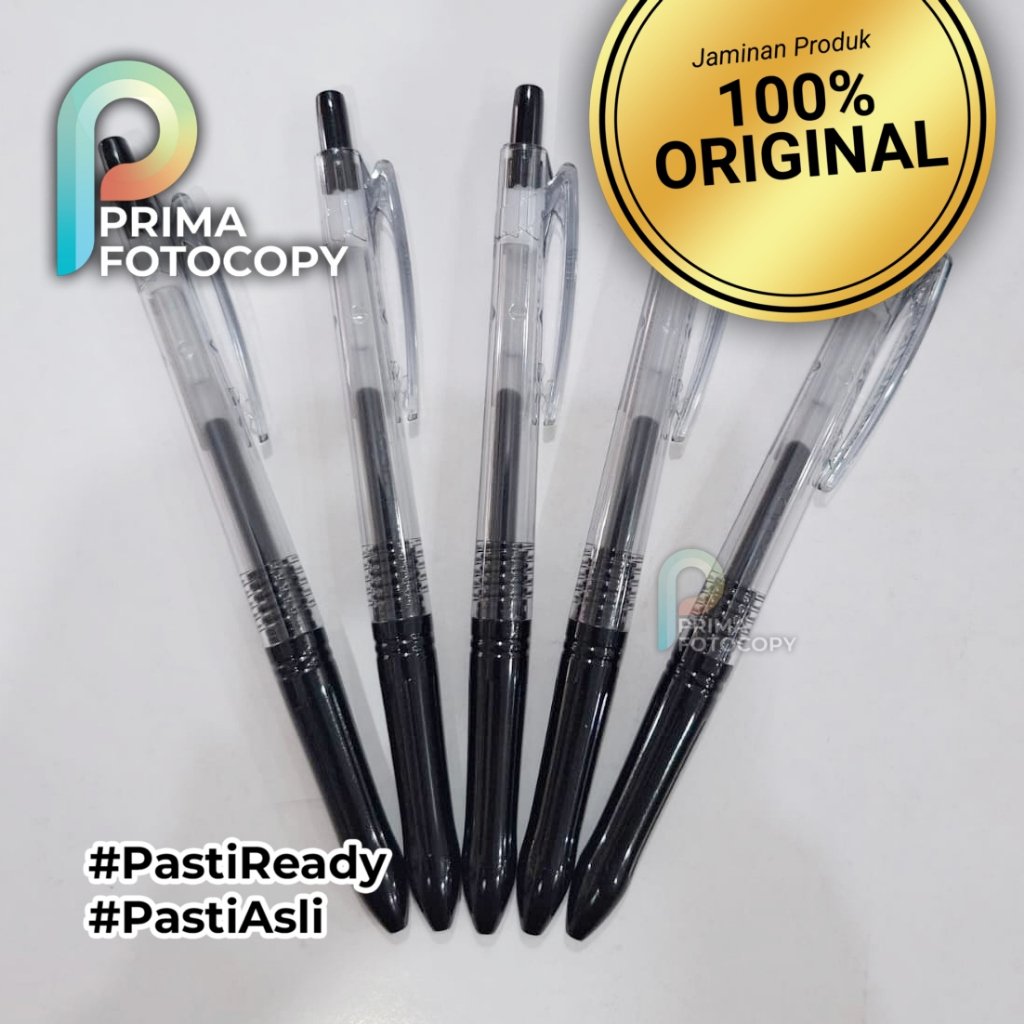 Bundling Package 6pcs มาตรฐานเจล pul AE7R ปากกาอ่อน Cetrek มาตรฐาน AE7-R เจลสีดํา 0.5 มม.