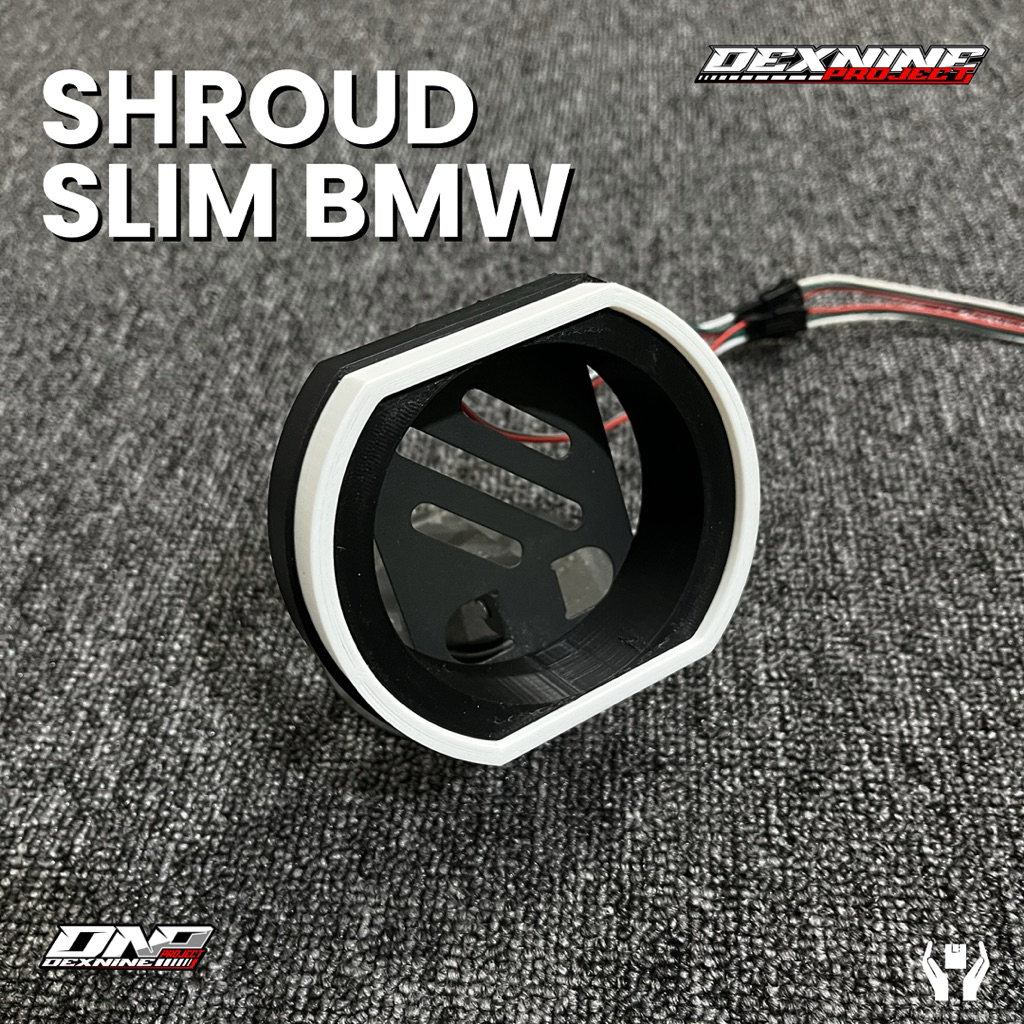 BMW CLASSIC Premium PNP BILED SLIM SHROUD ขนาด 2.5 นิ้ว 3.0 นิ้ว Non LED Grain, RGB Matrix รองรับลาย 1 ชุดขวาซ้าย