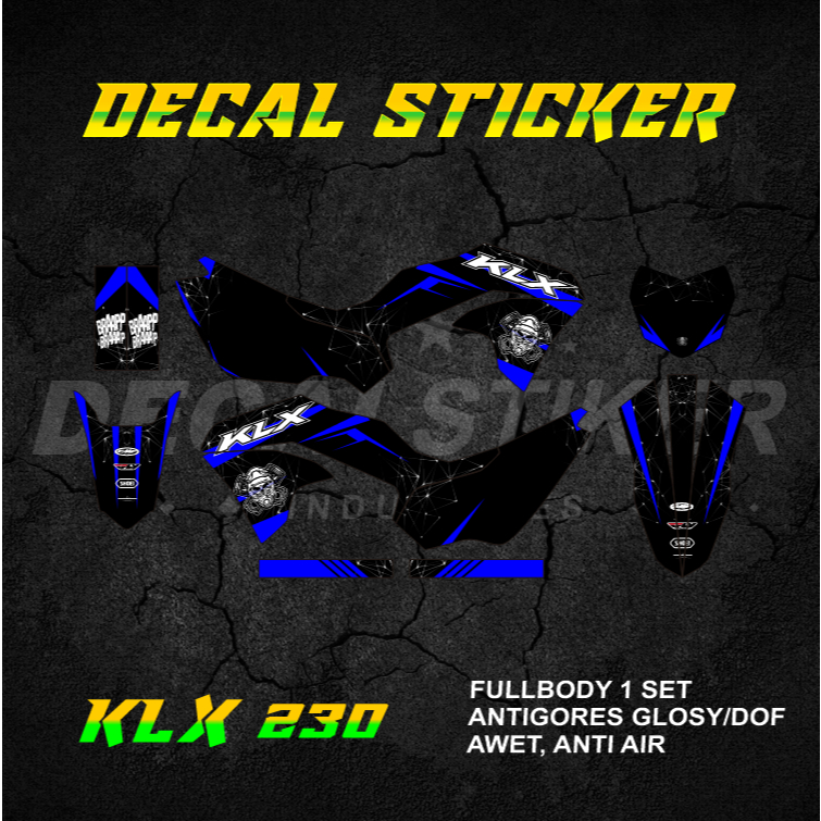 HIJAU UNGU MERAH DECAL STICKER KLX 230 R FULLBODY (013) DECAL STICKER LX S SE SM 2019 2020 2021 2022