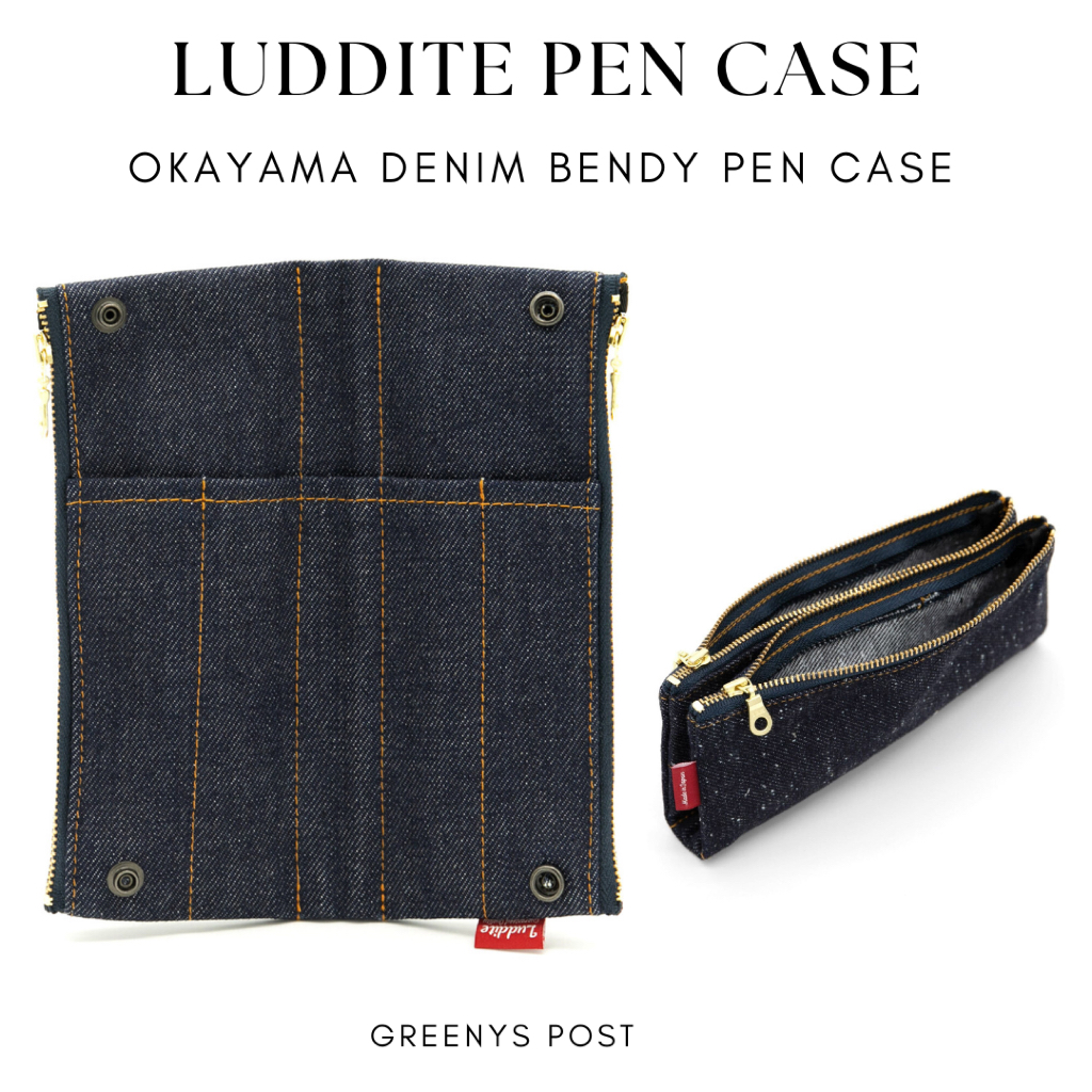 Luddite Bendy Okama Denim Canvas Pen Case Fountain Pen