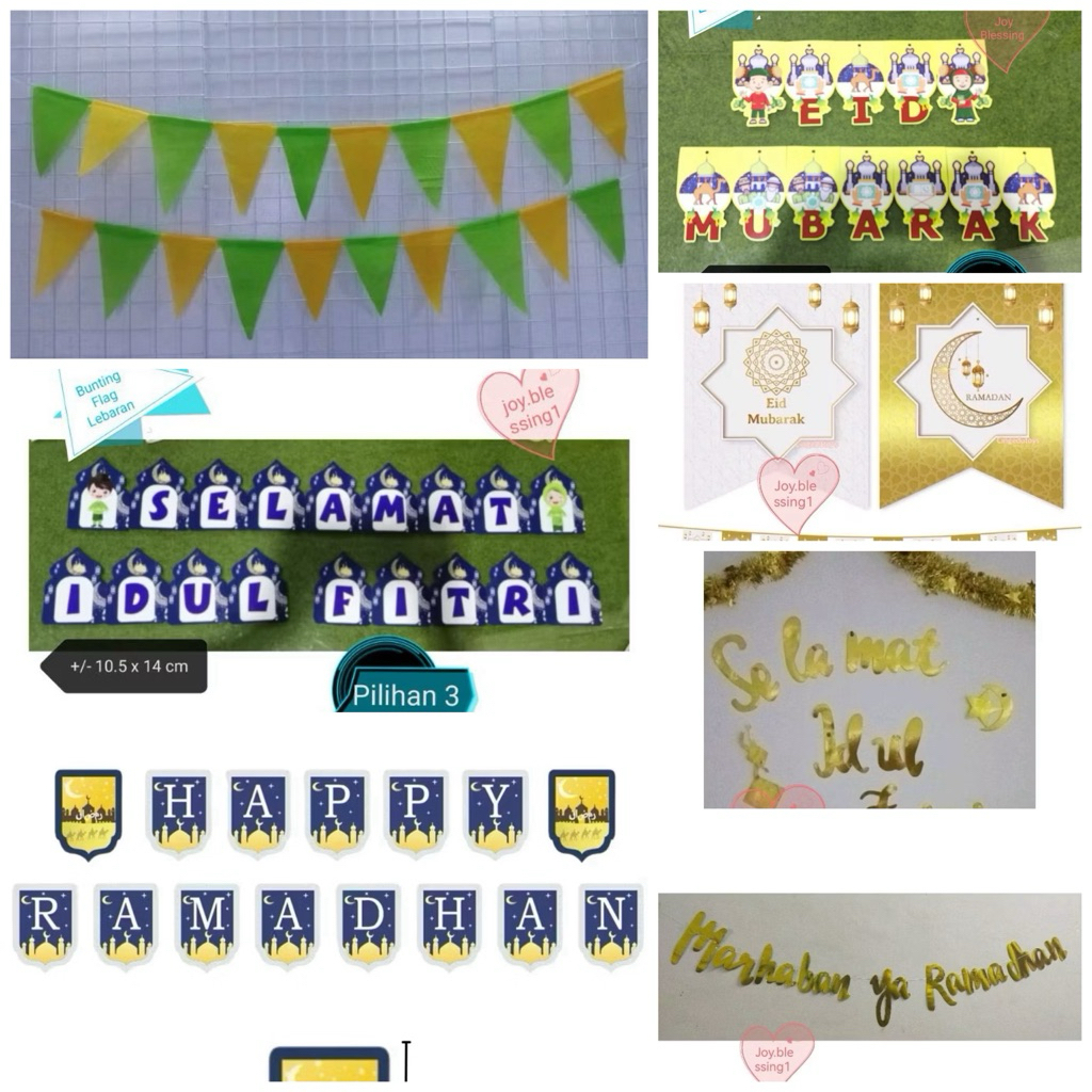 BUNTING FLAG EID / BANNER EID AL-FITR EID / Marhaban ya ramadhan / ความปลอดภัย Eid / TRIANGLE BANNER