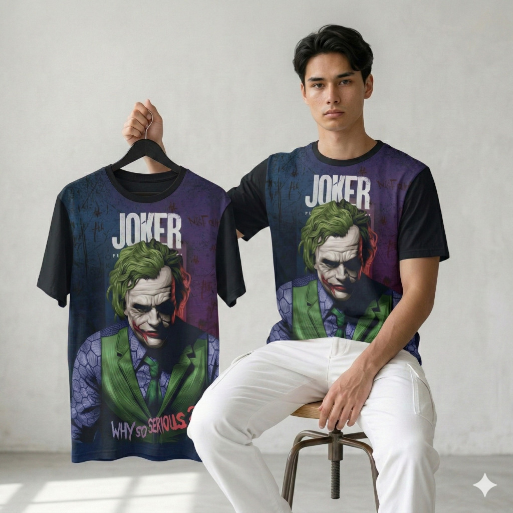 เสื้อยืด 3D JOKER CARTOON DISTRO JOKER CARTOON FULLPRINTING MOTIF สําหรับผู้ชายและผู้หญิง