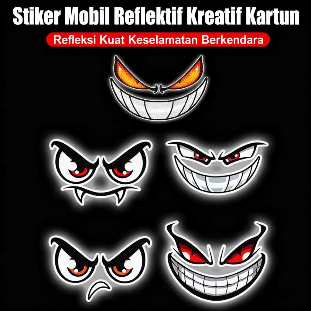 MATA REFLECTIVE สติ๊กเกอร์ DEVIL EYES MONSTER EYES สติ๊กเกอร์สะท้อนแสง EYES + สติ๊กเกอร์รถยนต์และรถจ