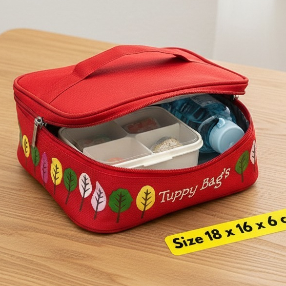 Loly Lunch Bag Leaf Motif Lunch Bag