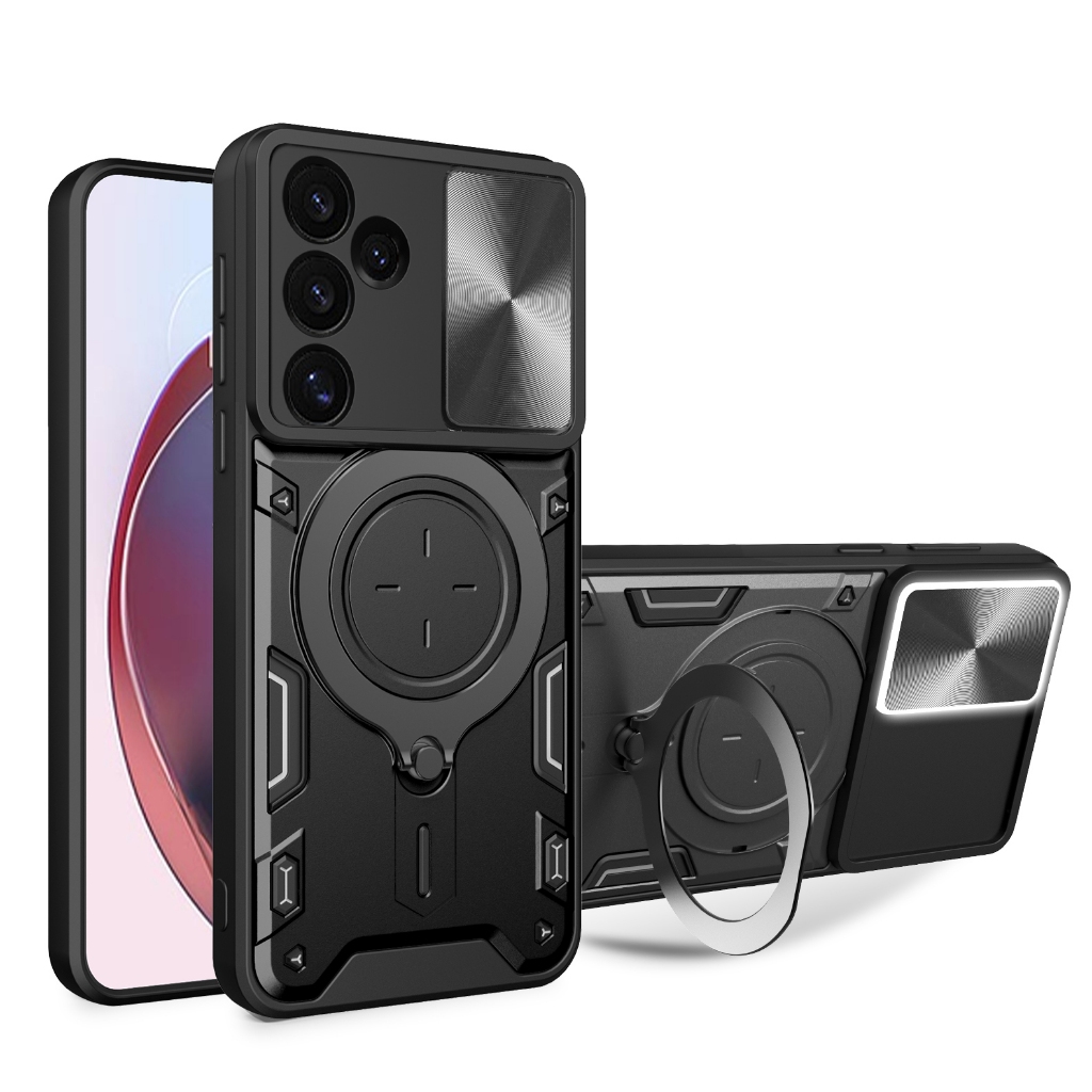 Samsung S25 FE - S25FE - EvoX Military Flash Flip Lens Armor Case กันกระแทก