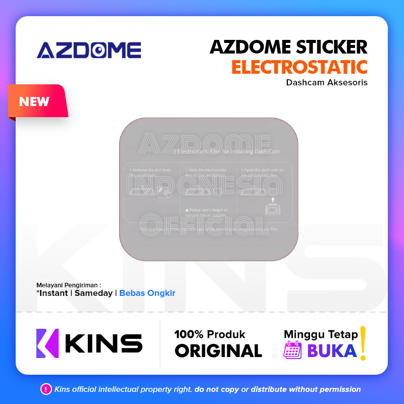 Azdome Dashcam ElectroStatic Sticker / ElectroStatic Sticker