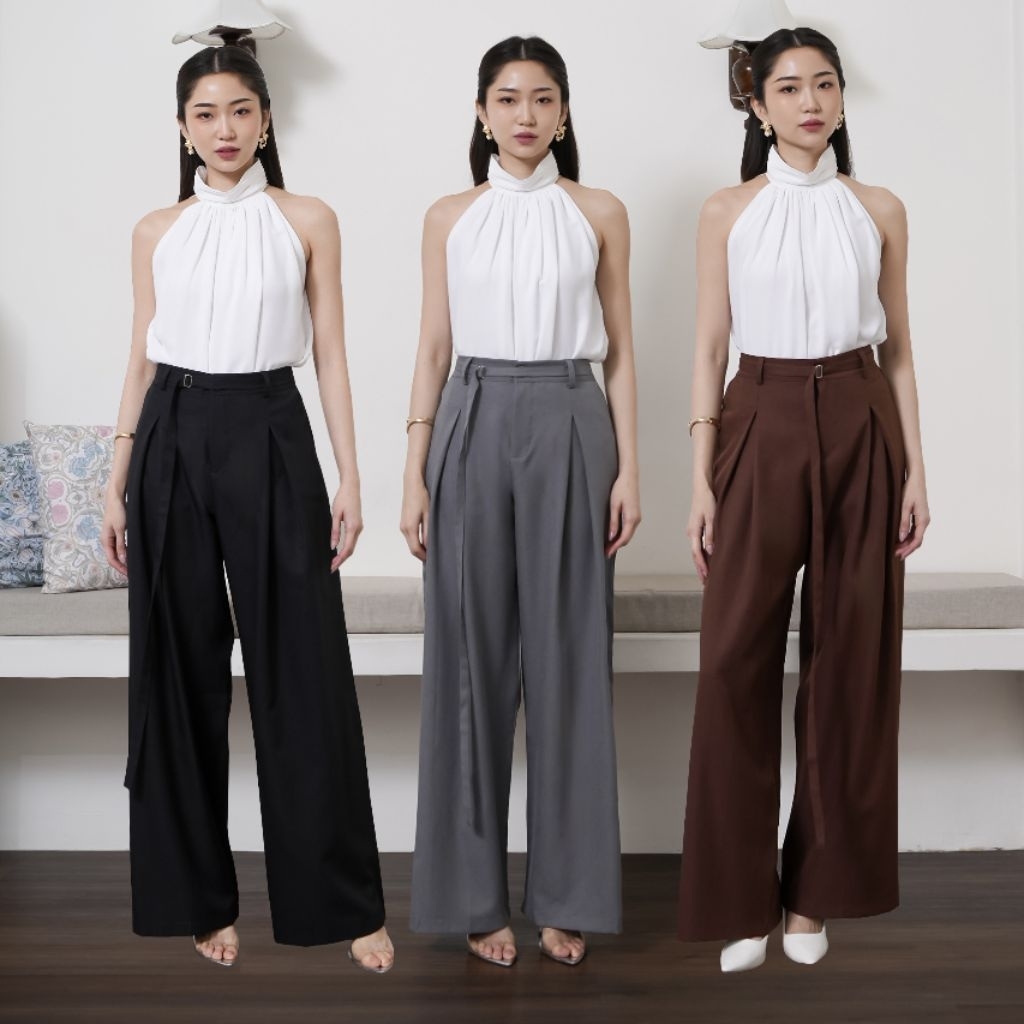 TRISIA - Gabriela Long Pants Semiwool | กางเกงขายาวผู้หญิง