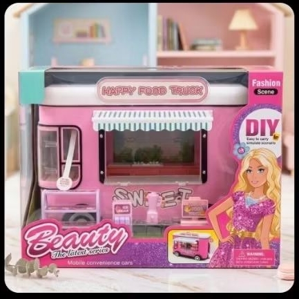 CJ Little Glow Beauty Happy Food Truck – ของเล่นเพื่อการศึกษาสําหรับบทบาทการเล่นสําหรับเด็ก | รถบรรท