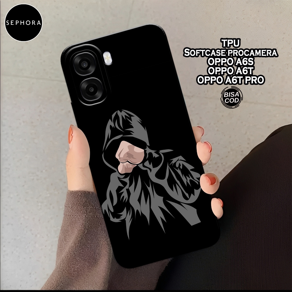 เคส OPPO A6s ล่าสุด HP / A6T / A6T Pro - เคสแฟชั่นสีดํา - OPPO A6s / A6T / A6T Pro Softcase - เคสกล้