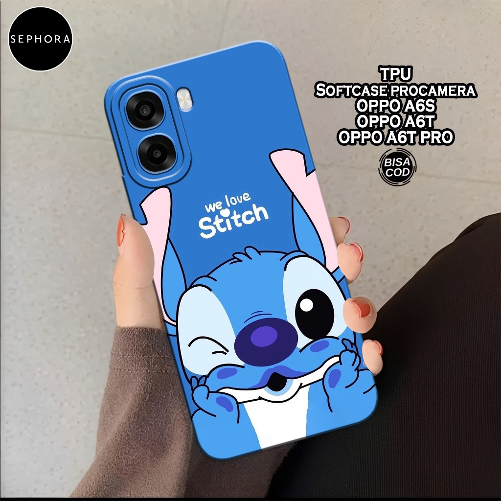 เคส OPPO A6s ล่าสุด HP / A6T / A6T Pro - เคสแฟชั่น Stitch - OPPO A6s / A6T / A6T Pro Softcase - เคสก