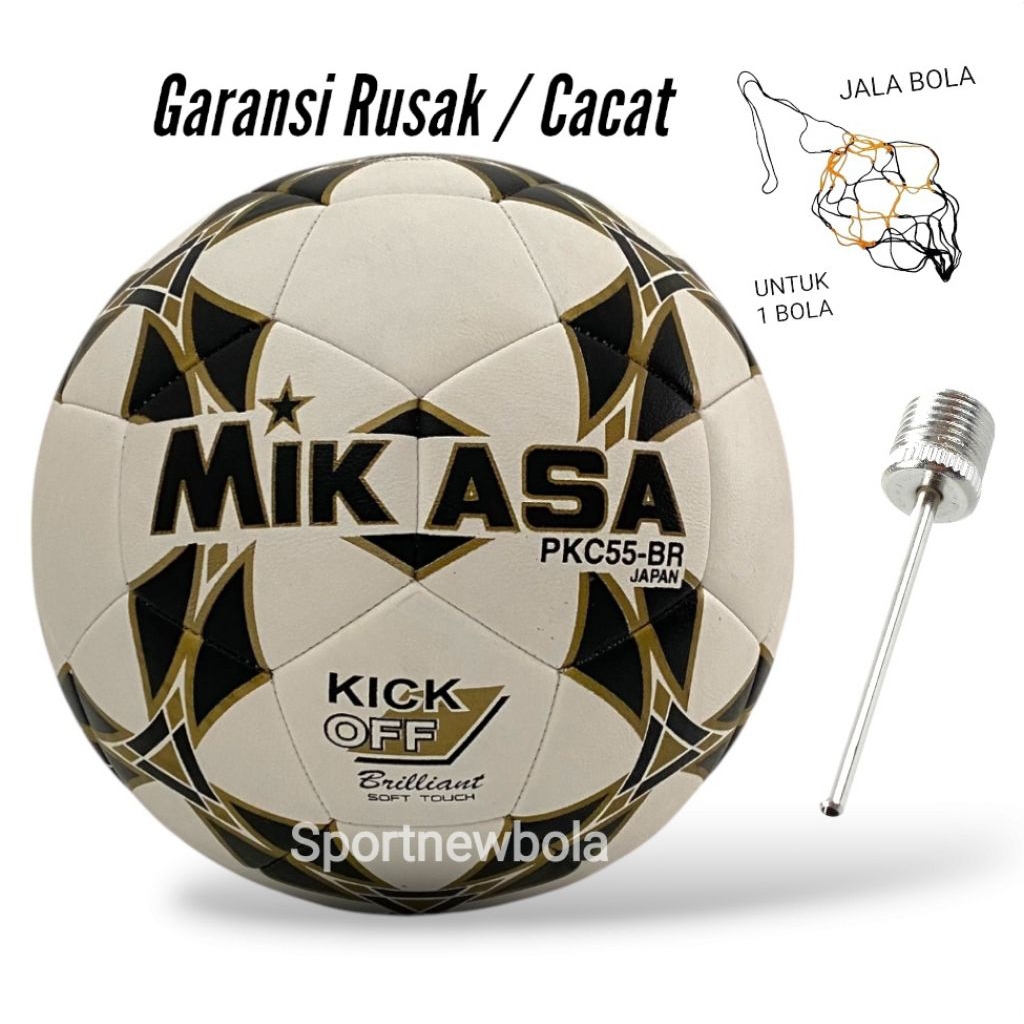 MIKASA KICK OFF ลูกฟุตบอล Size 5 Bonus Net Valve Football No. ลูกฟุตบอลสนามขนาดใหญ่สําหรับผู้ใหญ่ 5 