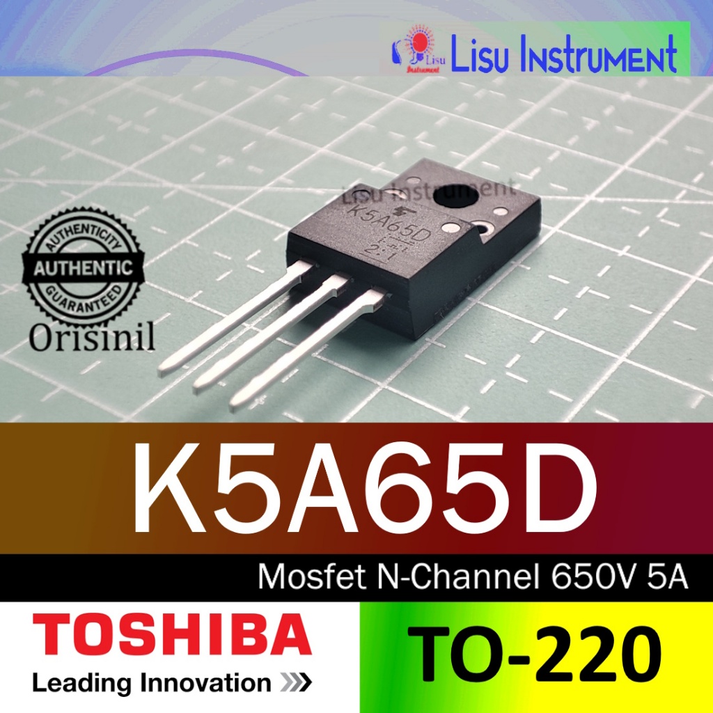 K5A65D Mosfet N-Channel 650V 5A TK5A65D TK5A65D(STA4,Q,M) TO-220 TOSHIBA เดิม