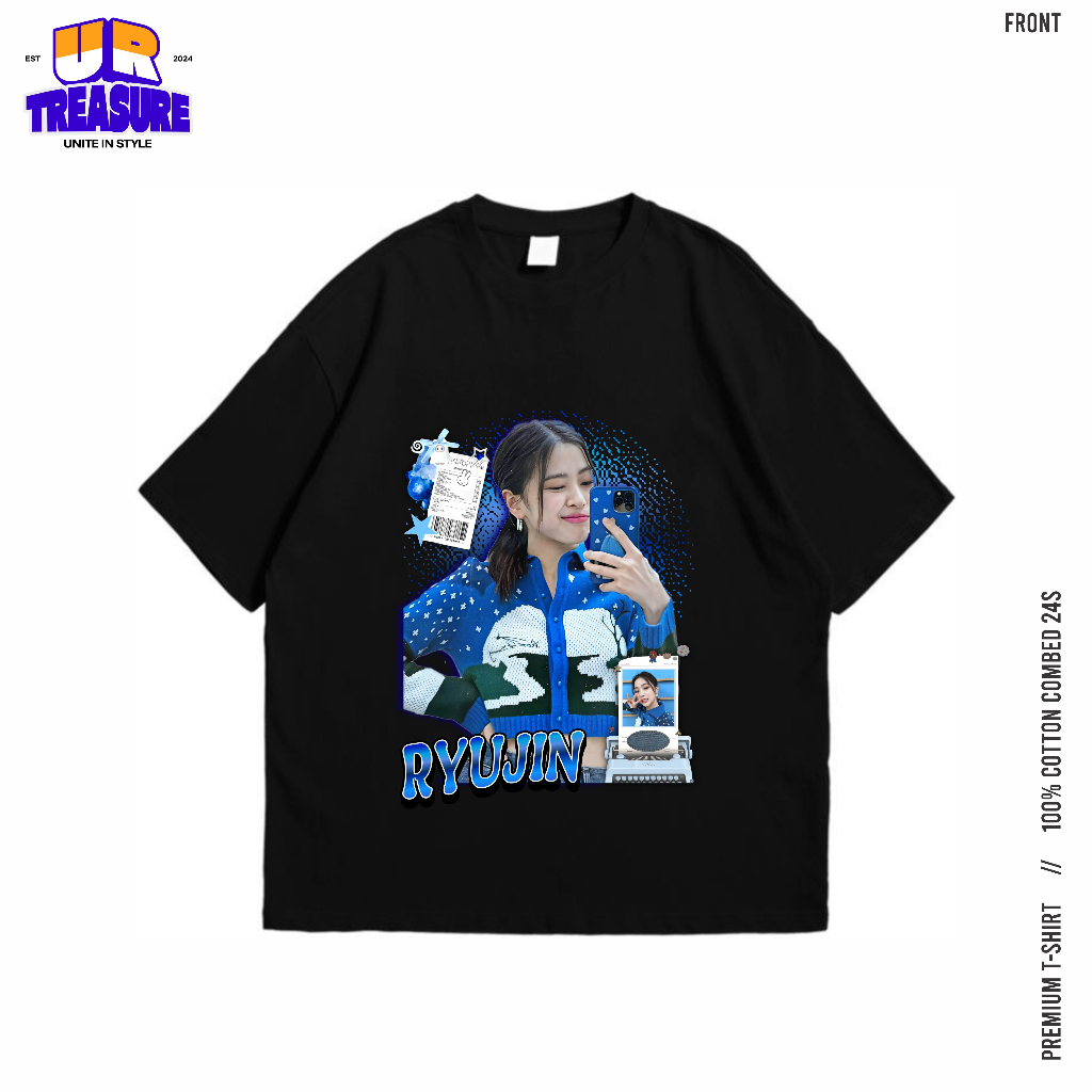 KATUN Ryuji ITZY เสื้อยืดผ้าฝ้าย 24s พรีเมี่ยม / ITZY Ryuji TSHIRT By URTreat / KPOP