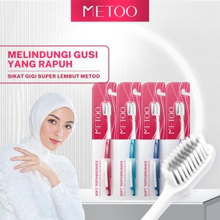 METOO Extra Soft Toothbrushes / Untuk gusi sensitif / Bulu sikat yang sangat halus dan lembut / Hasilkan lebih banyak gelembung / Pengalaman menyikat gigi yang aman