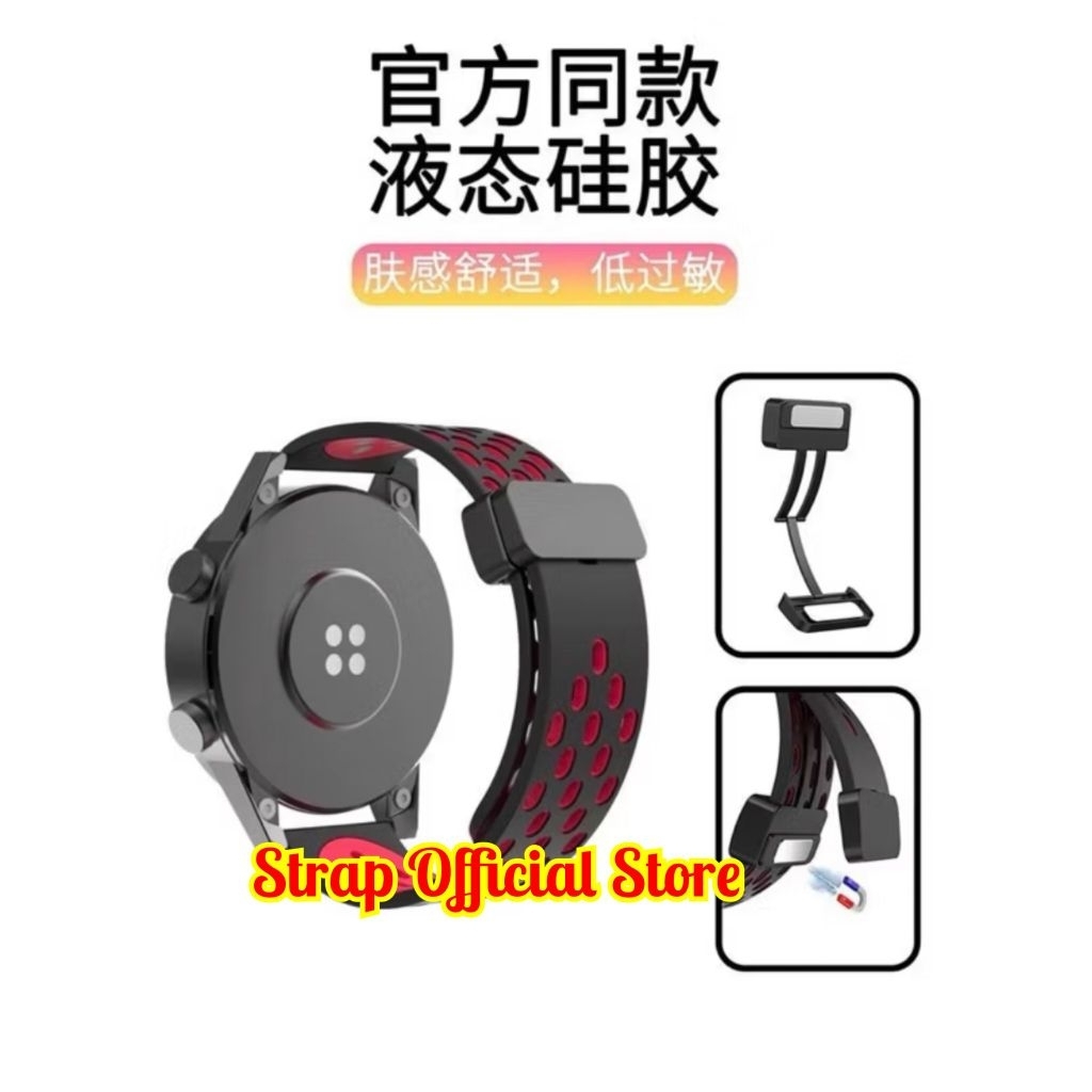 Strap Sport Strap Magnetic Buckle Smartwatch Infinix XWatch 3 (XW3) ยางซิลิโคน