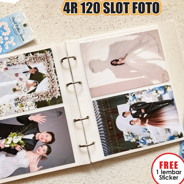 [สติ๊กเกอร์ฟรี] 4R 120 Slot Album Binder / Premium Doff PP Cover / หนังสือที่ใส่ภาพแบบยืดหยุ่นขนาด 6