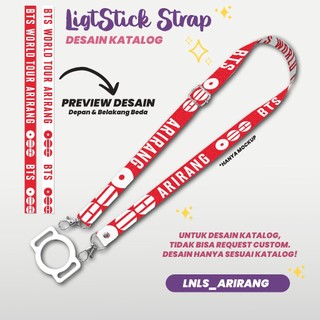 Light Stick Strap Custom / Tali Lanyard Sling Untuk Lightstick KPOP Bebas Desain 2 Sisi