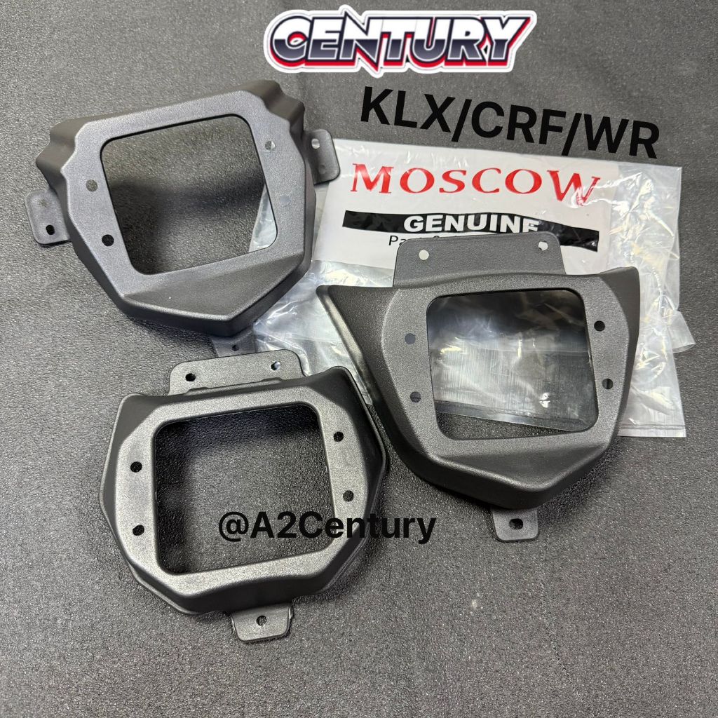 วัสดุหนาเดิมฝาครอบโคมไฟสีดําด้านสําหรับ KLX CRF WRR155 PNP Century โคมไฟ LED