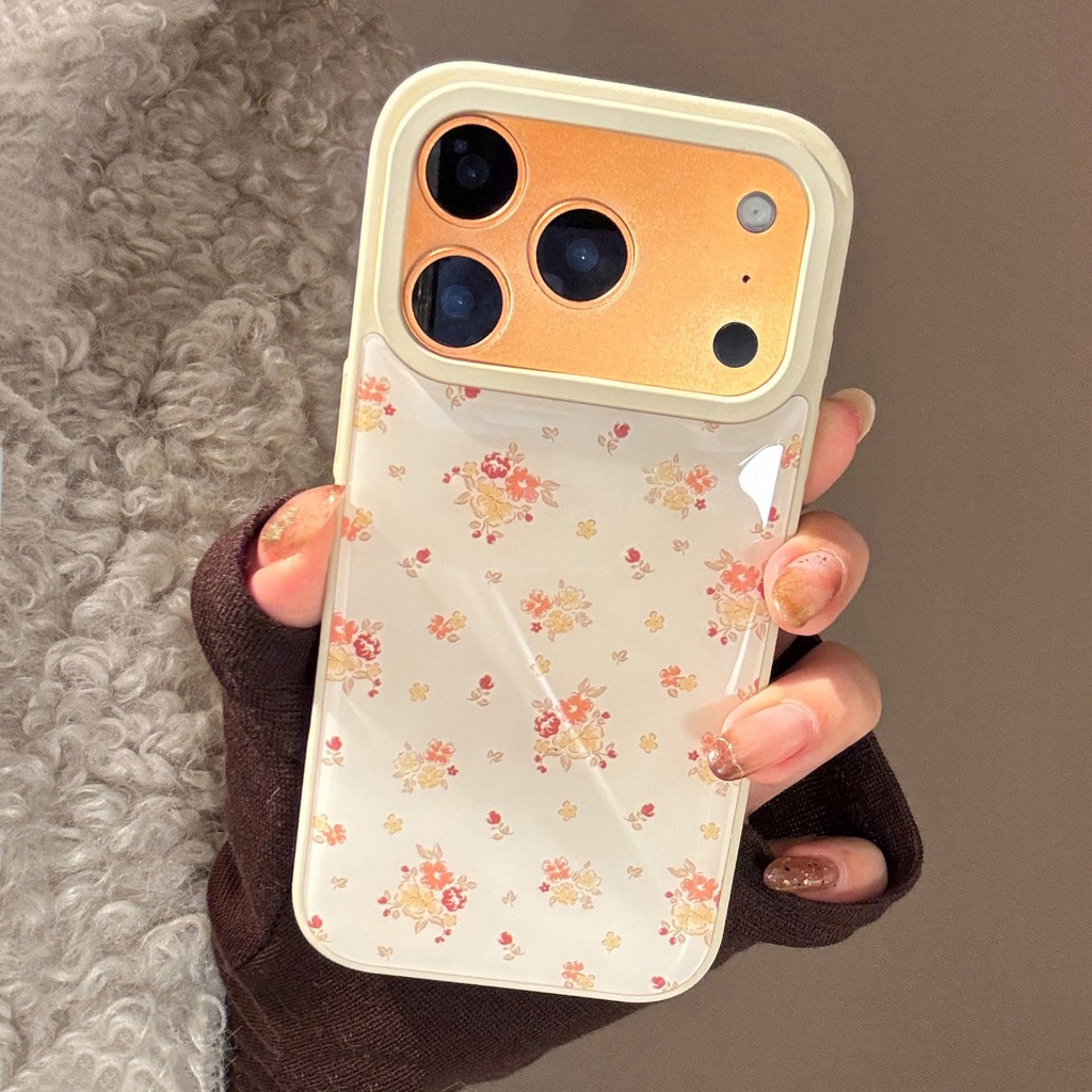 เคส iphone 17 เคสดอกไม้สีส้ม iphone 17 เคส iphone 17 Pro เคส iphone 17 Promax ปลอก iphone CSK001