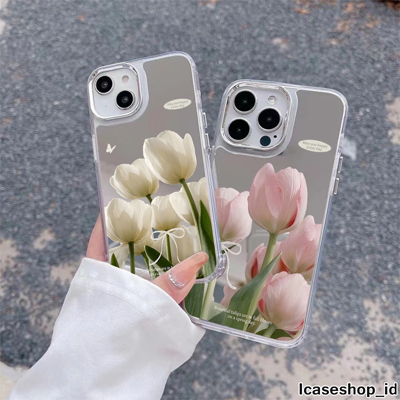 SOFTCASE CLEAR CASE MIRROR HEBE สําหรับ REALME 7i C11 C12 C15 C17 C20 C21Y C25 C25Y C30 C30S C33 C50