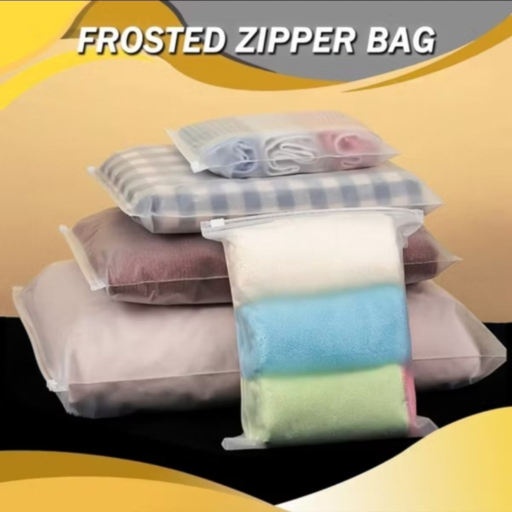 Ziplock Character Travel Pouch MultiPurpose Plain Zipper Motif Packaging Storage Bag - ZIPLOCK PLAST