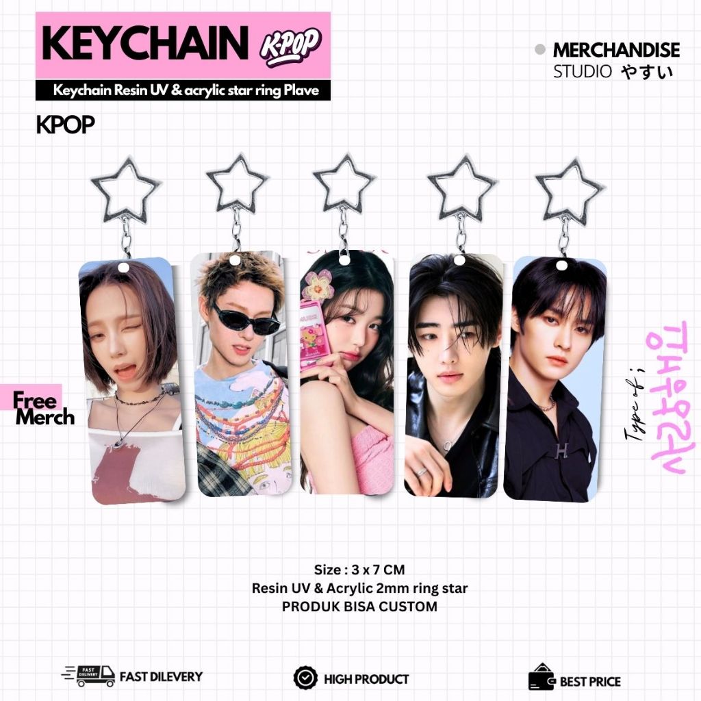 GANTUNGAN YMS8 - [ KEYCHAIN ] KPOP KEYCHAIN / AESTHETIC ACRYLIC BAG 2-SIDED CHARACTER KEYCHAIN GROUP