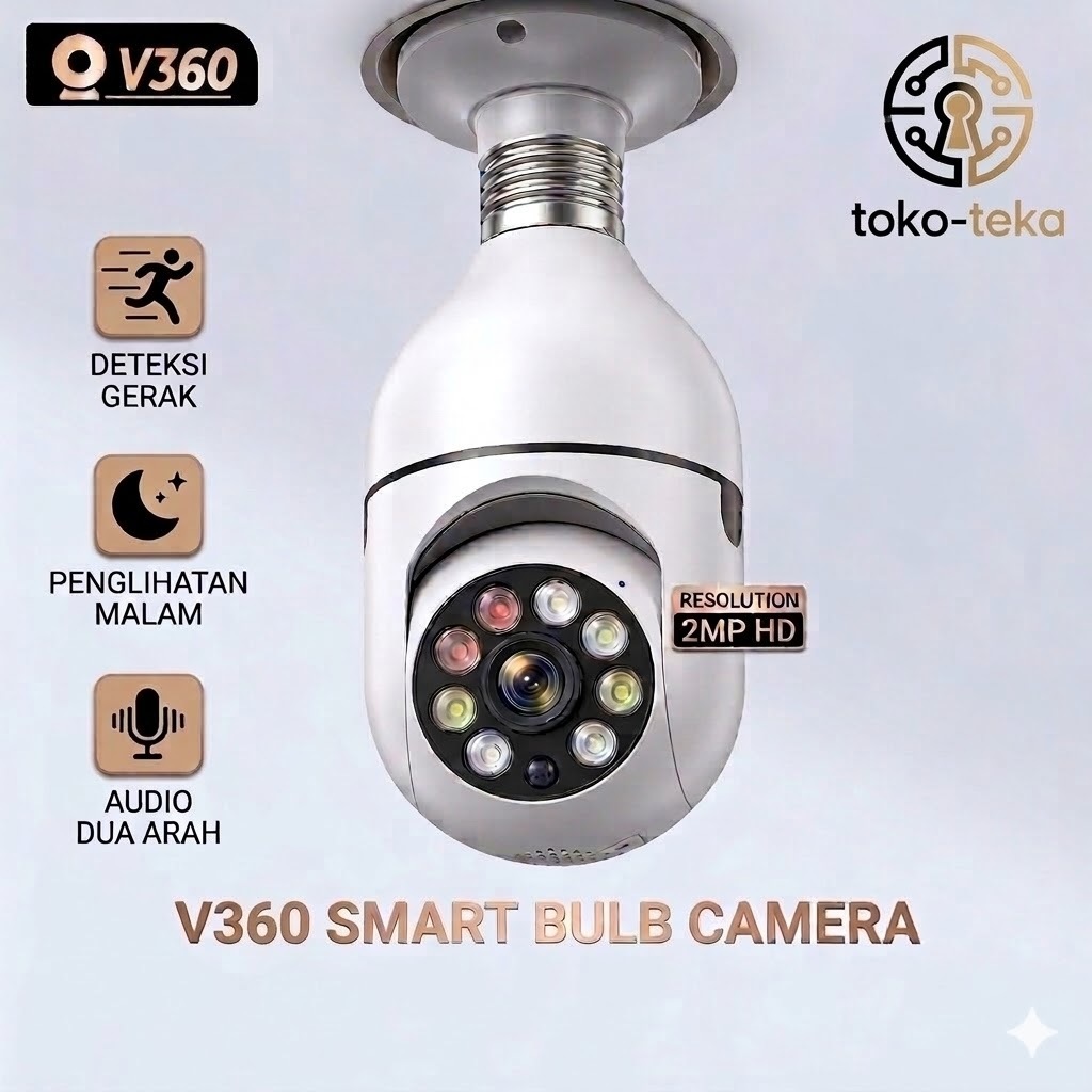 กล้องวงจรปิด Home Security กล้อง IP V360 PRO สมาร์ท WiFi โคมไฟ 360 องศา PTZ View Anti-Theft